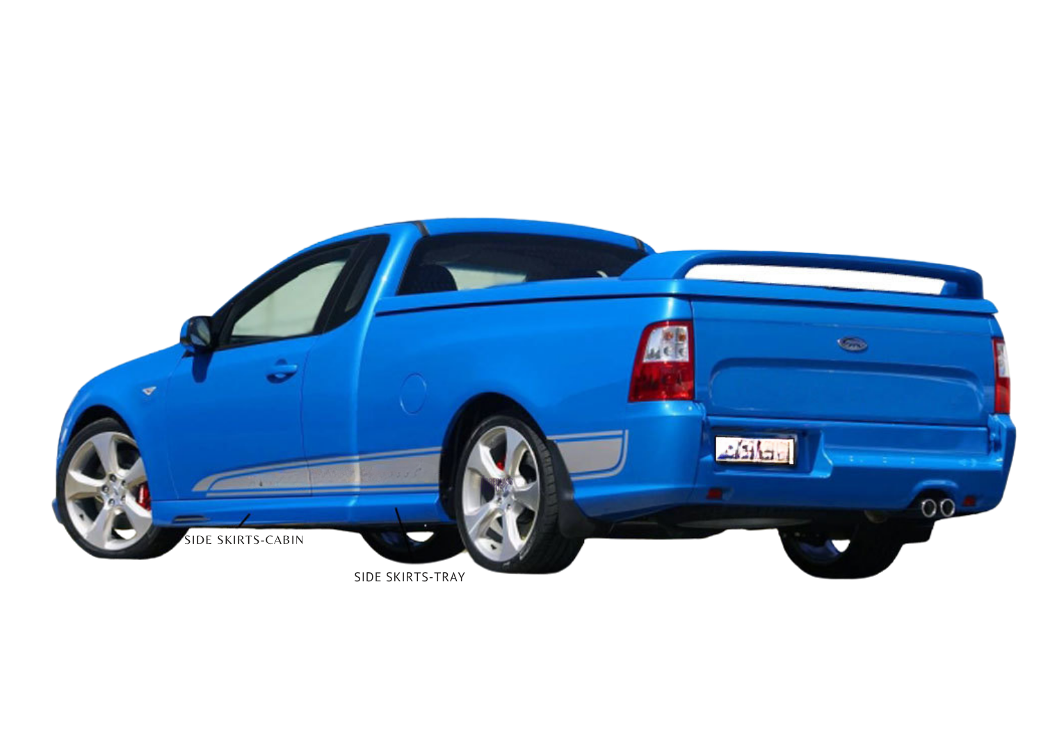 FG Ute Side Skirts Tray Sections  FPV Style