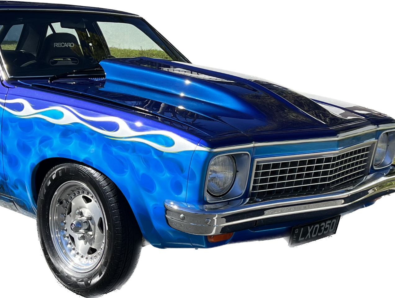 Torana LH LX Custom Fibreglass Bonnet with 4 inch Reverse Cowl